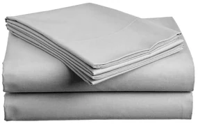 Cearceaf din bumbac gri deschis 140x240 cm