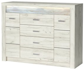 Comodă Indie 07 (cu iluminat LED) (craft alb). 1057771