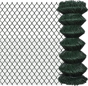 vidaXL Gard de legătură din plasă, verde, 1 x 25 m, oțel