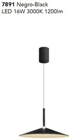Lustra/Pendul LED reglabil CALICE negru 16W