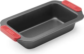 Tava pentru copt Lekue 1009446, 31x17x6,9 cm, Acoperire ceramica antiaderenta, Otel carbon, +4°C / +240°C, Negru/rosu