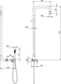 SILIA Coloana de duș NQS_R4XM Finisaj: auriu periat
