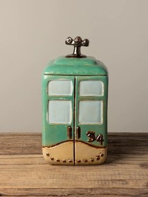 Cutie decorativa, din ceramica, verde, Box Cable