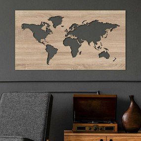 DUBLEZ | Harta lumii din lemn pentru perete - decorațiune