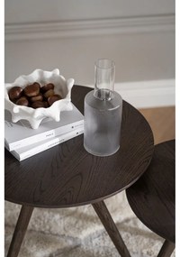 Măsuță auxiliară rotundă cu blat cu aspect de lemn de stejar ø 50 cm Yumi – Rowico