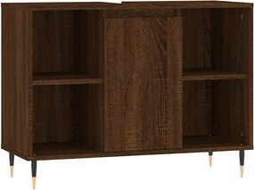 vidaXL Dulap pentru baie, stejar maro, 80x33x60 cm, lemn compozit