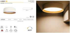 Lustra / Plafoniera LED moderna design slim LOBBY 35W