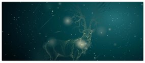 Tablou - Cerb magic noaptea (120x50 cm)