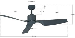 Ventilator de tavan Lucci Air 210527 AIRFUSION CLIMATE II negru + telecomandă