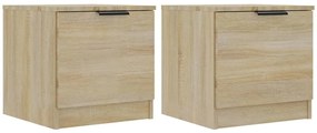 811203 vidaXL Noptiere, 2 buc., stejar sonoma, 40x39x40 cm