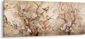 Tablou - Pictură de păsări de epocă II. (120x50 cm)
