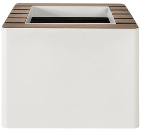 Giveci de flori cu auto-irrigare WOODGREEN, diferite variante - Hobby Flower Culoare: alb/lemn închis