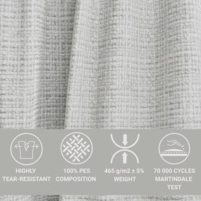 Colțar gri deschis cu tapițerie din chenille (cu colț pe partea dreaptă/în formă de ”L”) Kirou – Maison de Rêve