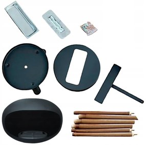 Șemineu pe bioetanol TOKIO 45 x 100 cm, 2 kW, negru