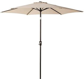 Umbrela de gradina cu manivela si inclinare stalp aluminiu 270 cm Crem