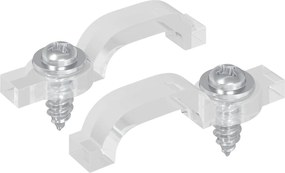 vidaXL Clipuri LED pentru Strip 2 pcs Transparent 23,8 x 7,3 x 4,3 mm
