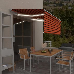 Copertina retractabila manual storLED portocaliumaro 3x2,5 m portocaliu si maro, 3 x 2.5 m