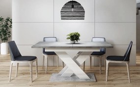 Masă lemn masiv alb Dining extensibilă Royal Stage 140/180x80 cm
