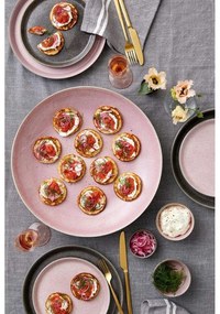 Farfurie roz/gri din gresie ø 27 cm Gastro Grey/Light Pink – Bitz