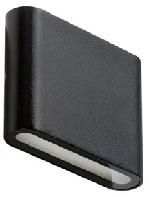 Aplica LED de perete exterior ambientala IP54 CREMONA S negru