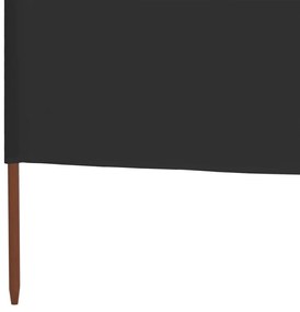 Paravan anti-vant din 3 panouri, antracit, 400x120 cm, textil Antracit, 400 x 120 cm