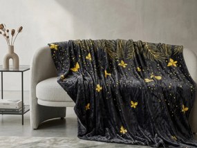 Patura din microplus VISATA, neagra Dimensiune: 160 x 200 cm