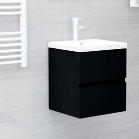804729 vidaXL Dulap de chiuvetă, negru, 41x38,5x45 cm, PAL