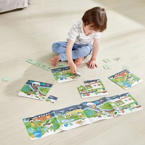 Puzzle pentru copii Vehicule de salvare (4 in 1) si joc storytelling