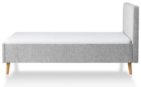Pat matrimonial gri deschis tapițat fără somieră 140x200 cm Smart – Meise Möbel