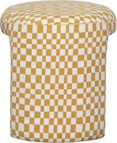 Scaun tip taburet galben tapițat Charlie – WOOOD