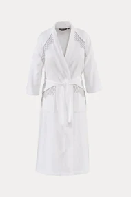 Halat elegant pentru femei NOVA, in cutie cadou L Alb / White