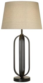 Veioza/Lampa de masa decorativa Chic negru/natural