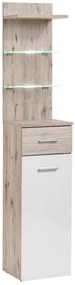 Dulap cu rafturi Geraldo 29 DWW GV typ B+C (Stejar wellington + Alb lucios). 1024517