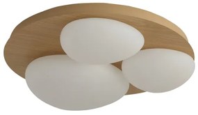 Brilagi - Plafonieră LED VISBY WOOD, 36W, 230V, Ø 50 cm, maro