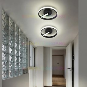 Lustra LED Plafoniera, Elit's Esn6080Y-BK, 32 W, 24 Cm, Negru