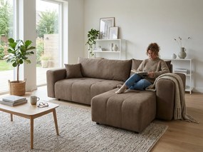 Coltar extensibil SORELA maro deschis, reversibil + 2 pernute gratuite