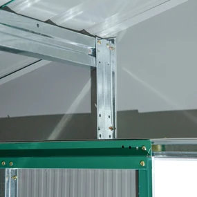 Outsunny Magazie pentru Unelte din Oțel Galvanizat, Magazie pentru Organizare și Depozitare 3.4x3.86x2 m, Verde | Aosom Romania