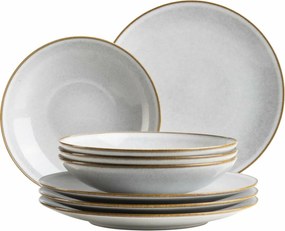 Mäser Set de farfurii adânci și plate, 8 bucățiSMOKY'S – gri
