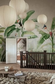 Tapet Tropical Palms, Tropical Birds, Rebel Walls