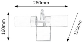 Rabalux 5746 -  Iluminat oglindă baie LED BETTY 2xLED/4W/230V bronz