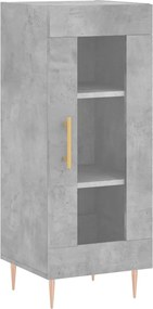vidaXL Servantă, gri beton, 34,5x34x90 cm, lemn compozit