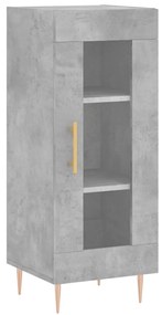 828784 vidaXL Servantă, gri beton, 34,5x34x90 cm, lemn compozit