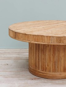 Masuta de cafea, rotunda, din rattan, Barbade