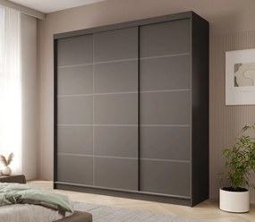 Dulap cu usi glisante, 200x58x215 cm, Greta 200, ADRK Furniture (Culoare: Casmir / Casmir)