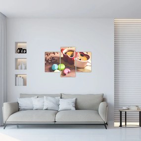 Tablou cu cafea și macarooni (90x60 cm)