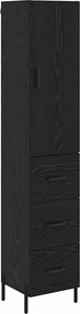 vidaXL Bufet cu sertar Stejar Negru 34,5 x 34 x 180 cm Lemn compozit