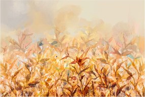 Tablou - Frunze în culori de toamnă, pictură în ulei (90x60 cm)