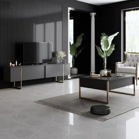 Măsuță de conferință Luxe Anthracite and Gold
