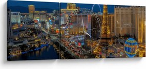 Tablou - Las Vegas (cu ceas) (90x30 cm)