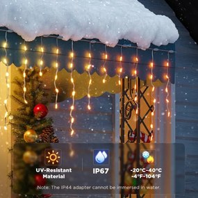Govee - LED RGBIC Ghirlandă cu țurțuri pentru exterior 10m Wi-Fi Matter IP65